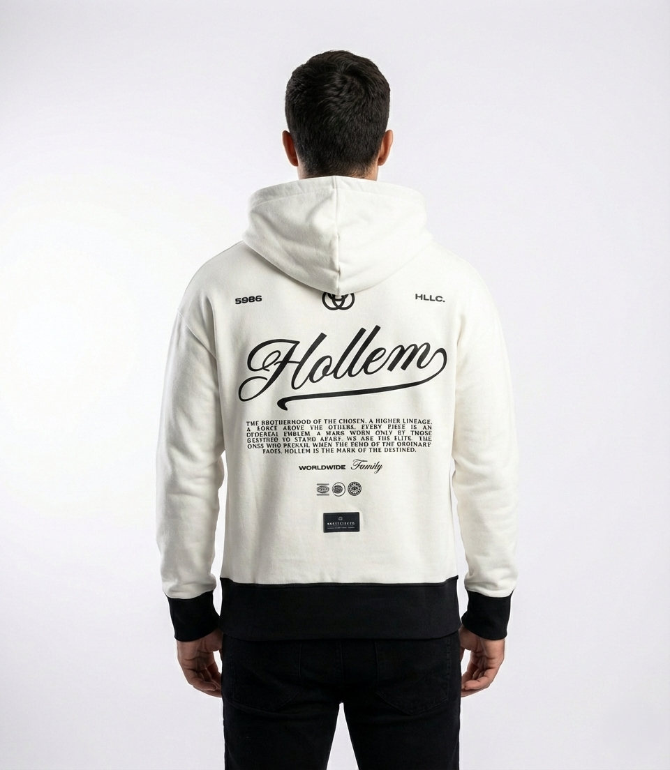 PUNCH HOODIE MARFIL Y NEGRO - Imagen 7