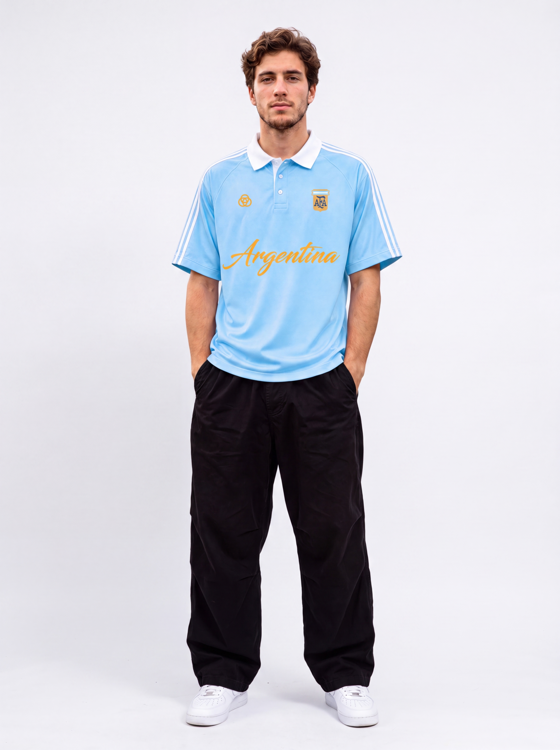 OVERSIZED ARGENTINA POLO SHIRT - Image 3